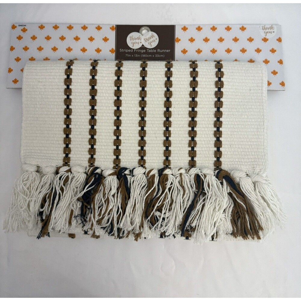 Farmhouse Table Runner Rustic Style Kitchen Deco 71x13 Crochet - Picture 6 of 11